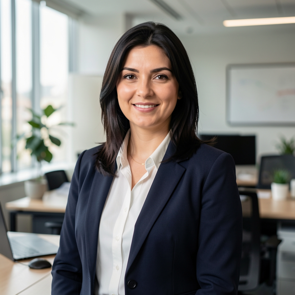 Ana Mirković, analitičarka za osobne financije i financijsku pismenost, mlađa žena s tamnom kosom u urednom poslovnom okruženju